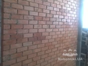 Улаштування перегородки з цегли під штукатурку в ЖК Династія