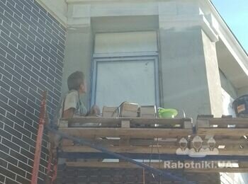 Фасад комбінований барашек + клінкерна плитка