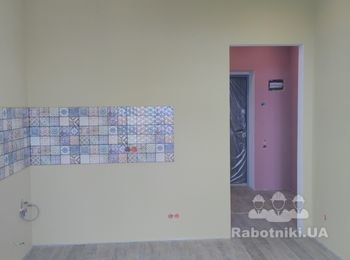 1к квартира Нові петрівці. Ремонт економ класу, плитка Україна, Електрика Одеса кабель та Шнайдер фурнітура, тепла підлога Одеса кабель.Шпалери під покраску. Стеля ГК