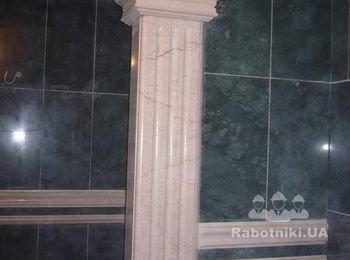 Облицовка стен мрамором