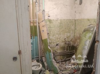днмонтаж перегородки между ванной и туалетом