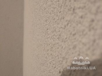 декоративная штукатурка "барашек" на акриловой основе.