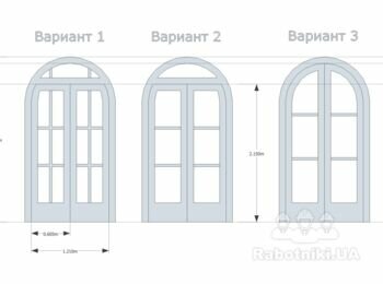 Арочная дверь с арочной  фрамугой