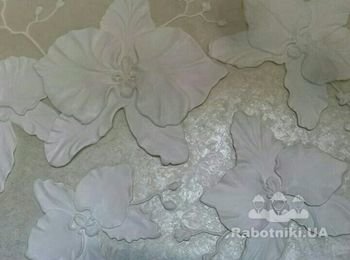 Ручная работа, гипсовые орхидеи