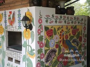 укринская печь под роспись
