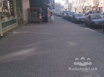 Укладка тротуарной плитки в Харькове