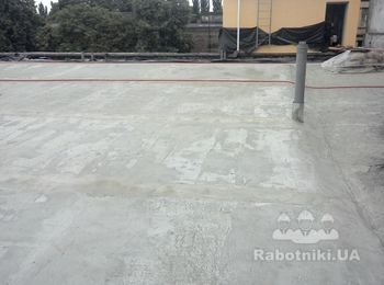 Скатная крыша КМДА, Киев, 2015
Заливка новой плиты крыши – добавка в бетон Vimatol-SPL