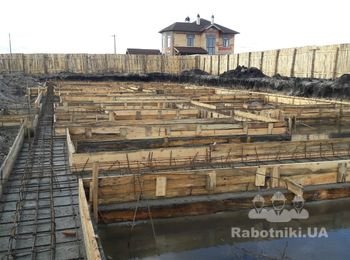 Вязка арматуры фундамент под таунхаусы