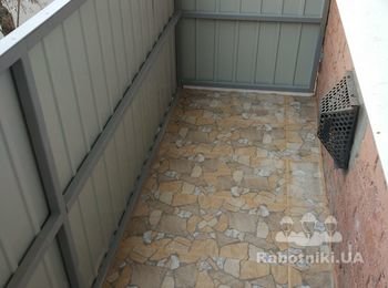 Перила балкона из профнастила