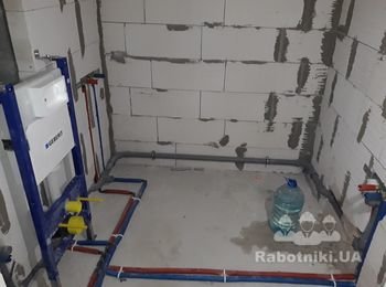 Трубопроводы Rehau Rautitan инсталляция Geberit