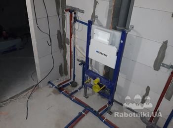 Трубопроводы Rehau Rautitan инсталляция Geberit