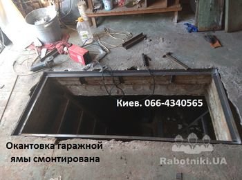 Старый уголок сняли и сварили новую окантовку из нового уголка. Снизу подперли (другого слова не подберёшь) кусками того же уголка прикрепленного к плите перекрытия.