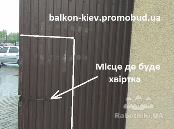 Місце де буде хвіртка в воротах, зазвичай визначає замовник.