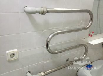 Замена выводов ГВС к полотенцесушителю!