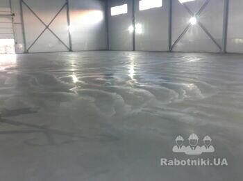 Промислова бетонна підлога з топінгом без лаку !