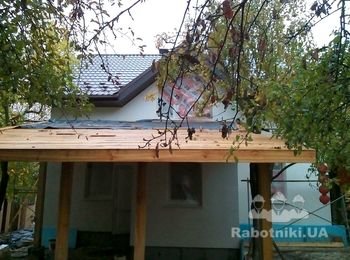 Фото с объекта (утепление фасада пенопластом)