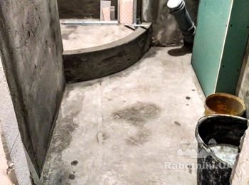 санузел с радиусным поддоном ДО