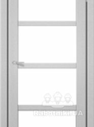 Art-04-02 2055 грн. Цена указана за дверной блок: полотно (2000x600, 700, 800 мм.), дверной короб телескопический, наличник с одной стороны (на выбор плоский или округленный), стекло сатин - белое матовое, уплотнитель дверного короба, комплект петель OTLAV (Италия) и механизм AGB (Италия)