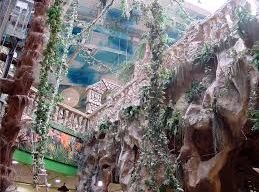 Проект выполнен под ключ, Водопад и декоративная скала, атриум Бразилия.