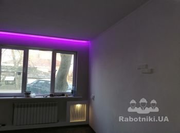 Оделка комнаты.