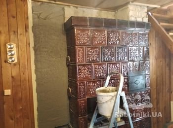 Имитация кирпича из плиточного клея