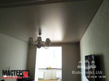 Структурный матовый натяжной потолок