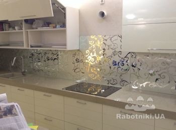 Фартук кухонный, стеклянный