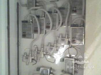 Щит Вывод камер видеонаблюдения на ТВ. 2004г.