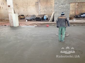 Шлифовка бетонного пола СТО Вишневое.