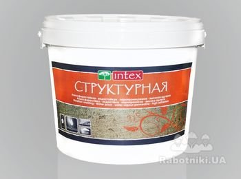 Структурная акриловая краска для внутренних и наружных работ.