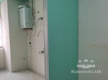 Перегородка з гіпсокартону з звукоізоляцією мін. ватою 100мм.