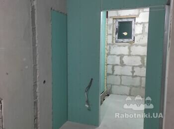 Перегородки з гіпсокартону.