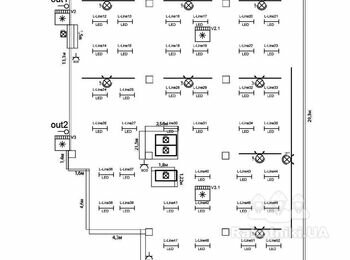 Схема освітлення магазина.