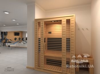 Инфракрасная сауна в спортзале