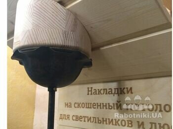 Монтаж на косой потолок мансарды