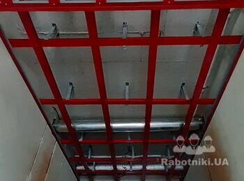 Монтаж стелі + приховування вентиляційних систем