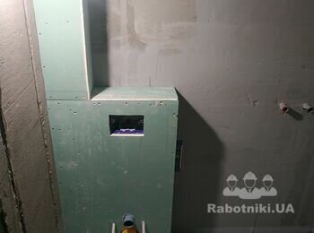 Обшивка инсталяции гипсокартоном