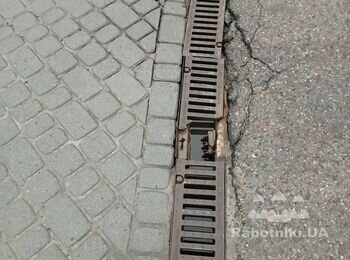 Ремонтні роботи АЗС (лотки водовідведення, бордюр та плитка)