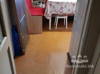 Зібрати кухню + покласти лінолеум