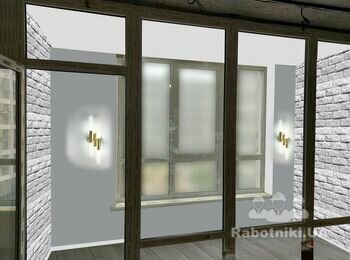 Укладка гипсовой панели на балкон
