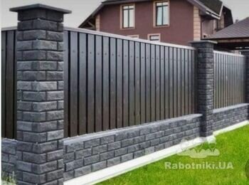 Забор з воротами під ключ в селі Хотів