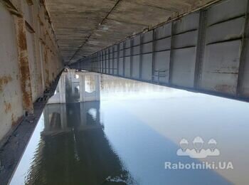 Маляр-альпинист - пескоструй и покраска металло-бетонной конструкции