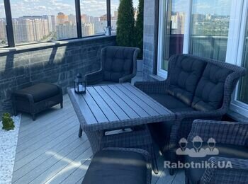 Укладка террасный доски 25-28 м.кв.