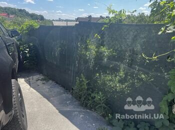 Установка забора из профнастила под ключ