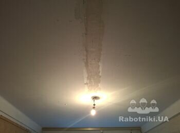 Шпаклёвка потолка комната 15м.кв, кухня 6м.кв,прихожая 5м.кв.