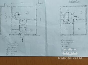 Виконати проект будинку по готовому кресленню.