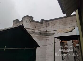 Кладка стін 2-го поверху з газоблоку