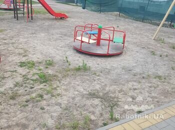 С.Погребы,Строительство спорт площадки