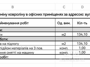 Демонтаж та укладання ковроліну