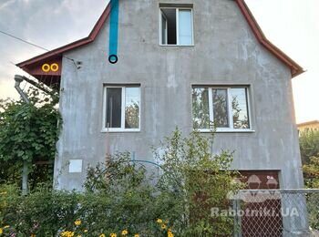 Монтаж фанової труби по фасаду, на висоті 8 м